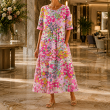 Luna A-Line Dress - Rose Pink