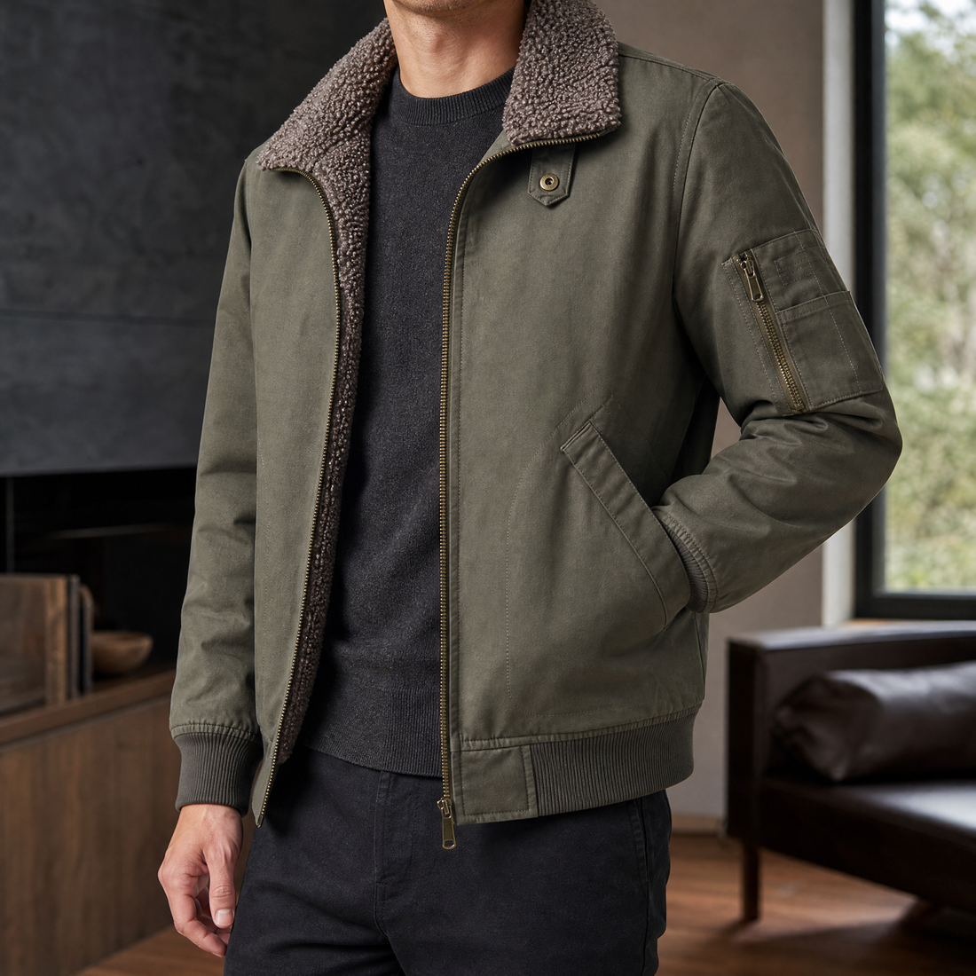Charles Utility Jacket - Army Green