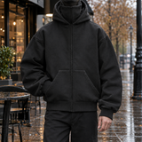 Philip-Cole Masked Zip Jacket - Black