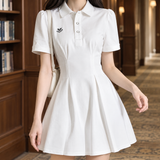 Hesper Polo Dress - White