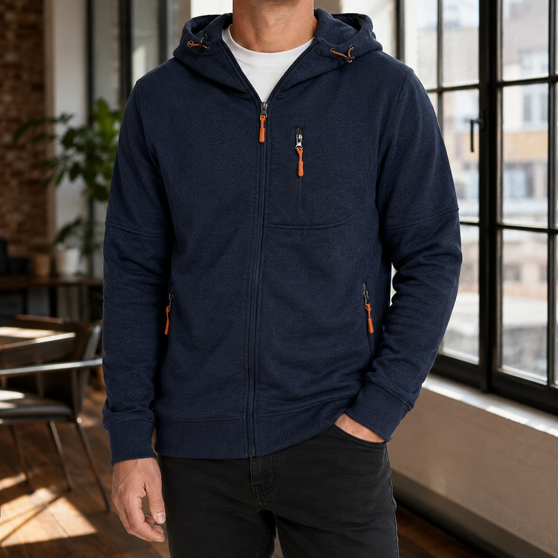 Nico Zip Hoodie - Navy