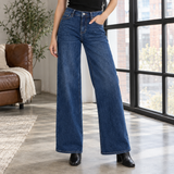 Sarah-Marie Wide Leg Jeans - Dark Blue