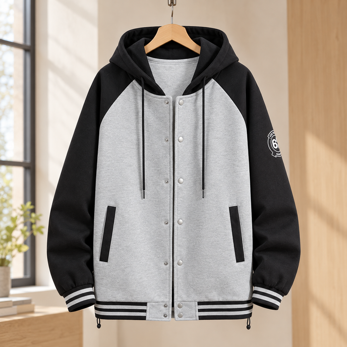 Jonas Hooded Varsity Jacket