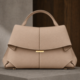 Falcieri Leather Handbag - Beige
