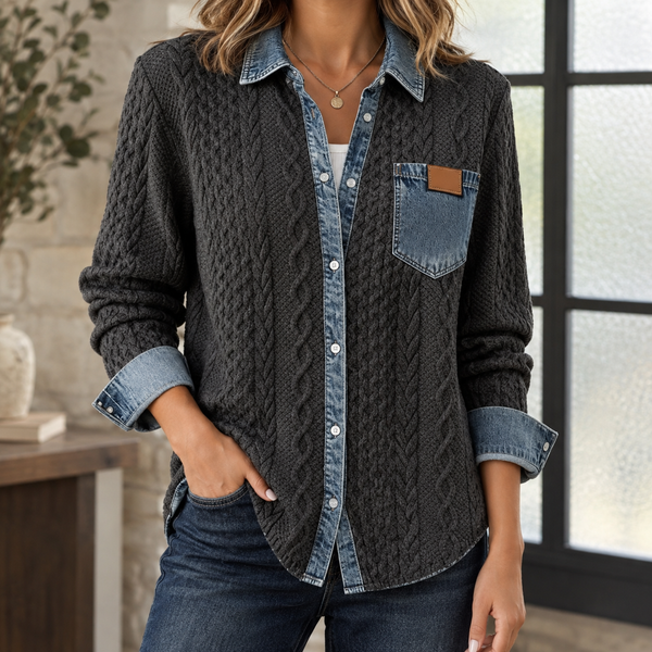 Adrienne-Lane Cable Knit Overshirt