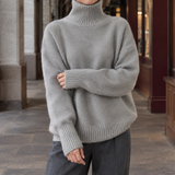 Vanessa Turtleneck Sweater - Light Gray