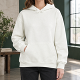 Joy-Hope Relaxed Hoodie - White