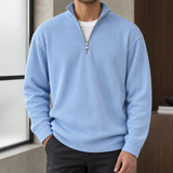 Peter Ribbed Pullover - Light Blue