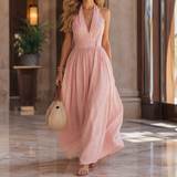 Celeste Halter Maxi Dress - Rosa