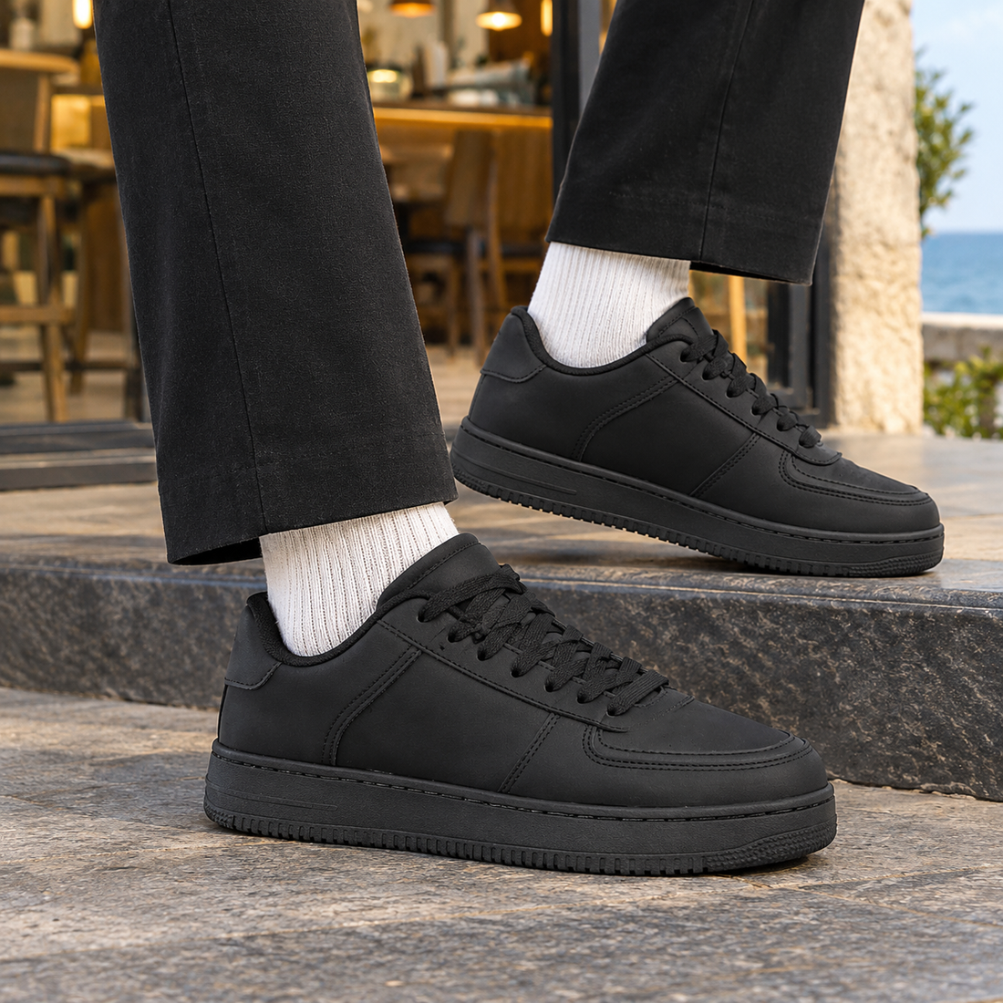Mazzini Panel Sneakers - Black