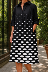 Talia Polka Dot Dress - Black