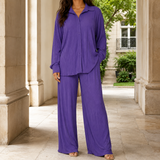 Saskia Wide Leg Set - Purple