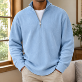 Amaury Quarter Zip Pullover - Sky Blue