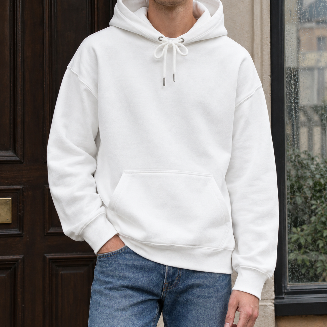 Jocelyn Relaxed Cotton Hoodie - White