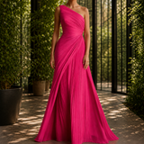 Josephine One-Shoulder Dress - Pink