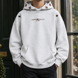 Stephen Embroidered Hoodie - White Flower Ash