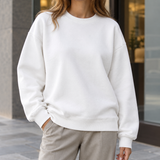 Giulia-Belle Crewneck Sweater - White