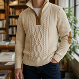Alec Cable Knit Sweater - Cream