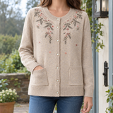 Fiona-Jade Floral Cardigan - Camel