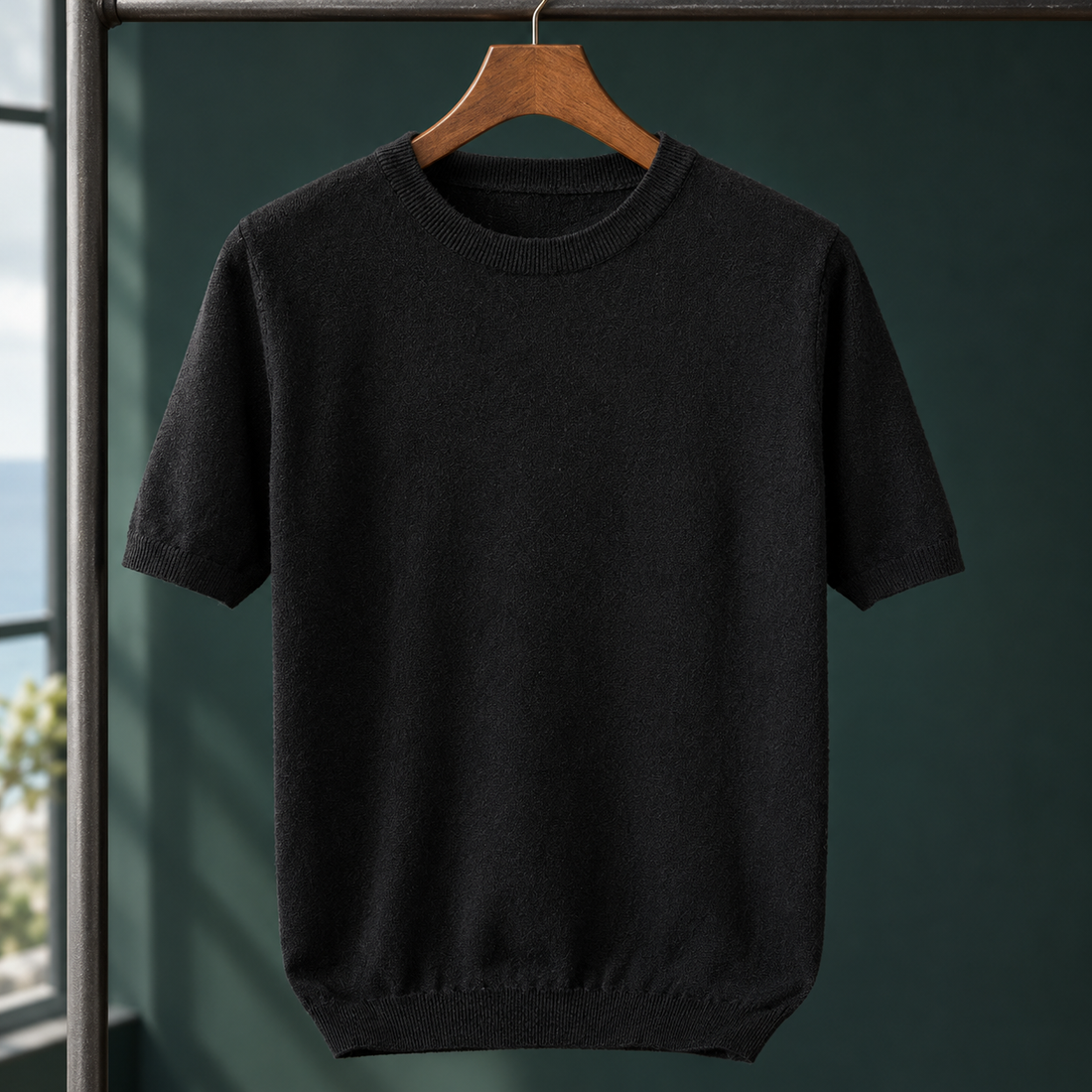 Ludovic-Reid Crew Neck Top - Black