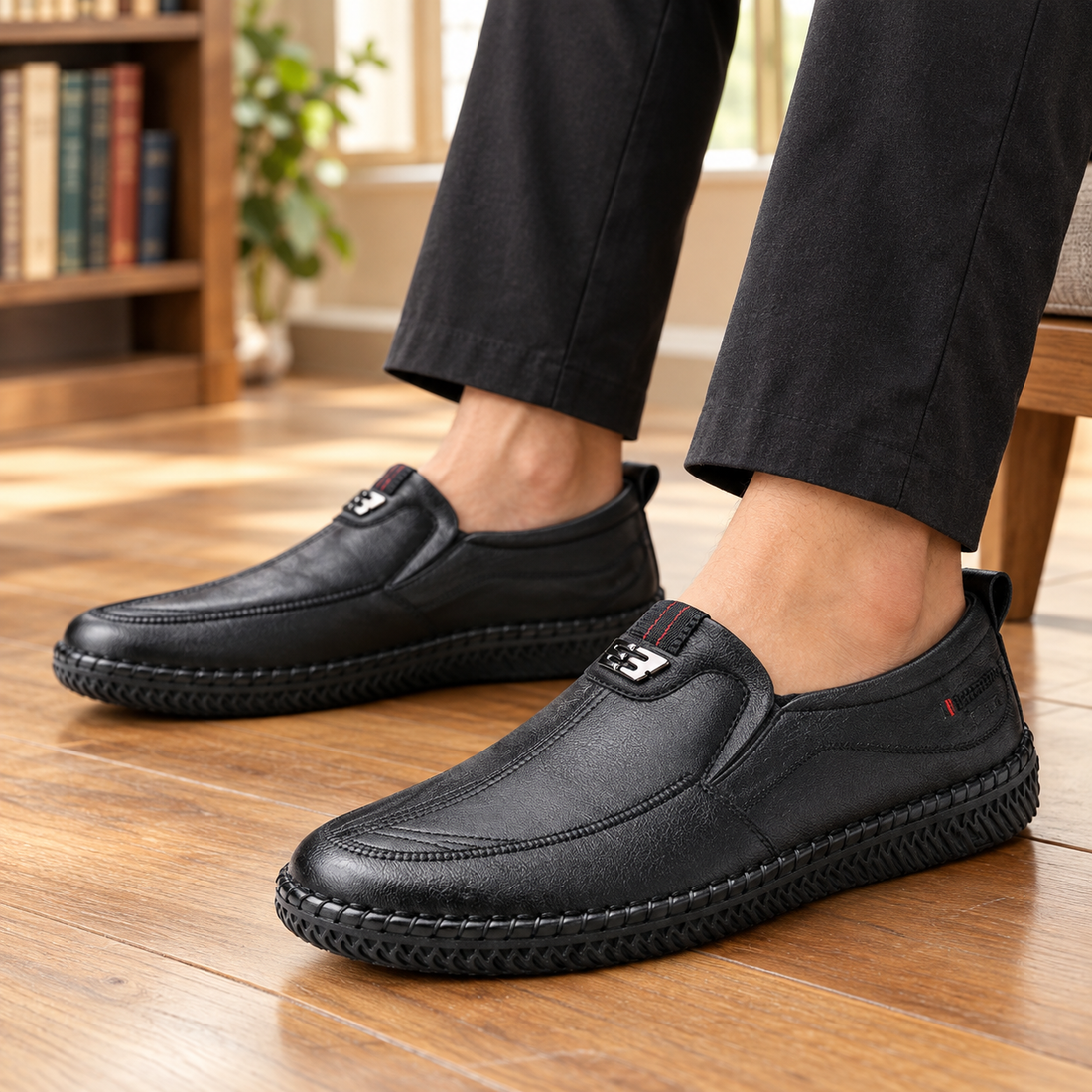 Bargello Leather Loafers - Black Boutique Edition