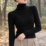 Agnes-Grace Turtleneck Sweater - Black