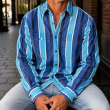 Jasper Striped Shirt - Navy