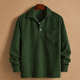 Leon Corduroy Polo - Army Green