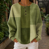 Adeline-Elise Color Block Sweater - Green