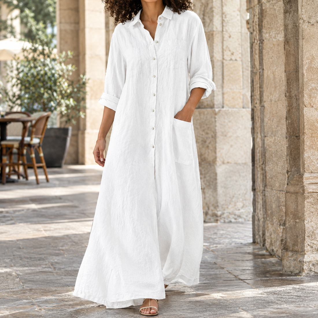 Chantal Wide Leg Jumpsuit - White