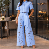 Fenna-June Wide-Leg Set - Light Blue 2
