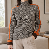 Ambrosine Turtleneck Sweater - Orange Red