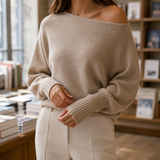 Xenia Asymmetric Sweater - Beige