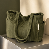 Taormina Ribbed Tote - Green