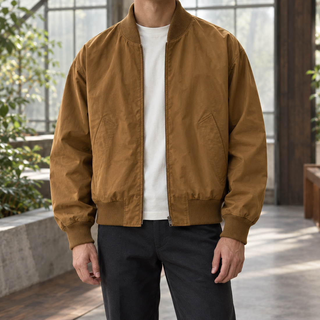 Duarte Bomber Jacket - Brown