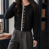 Paige-Jade Lace Cardigan - Black