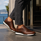 Vittorio Leather Sneakers - Brown