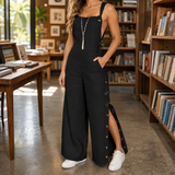 Guinevere-Rose Wide Leg Jumpsuit - Black
