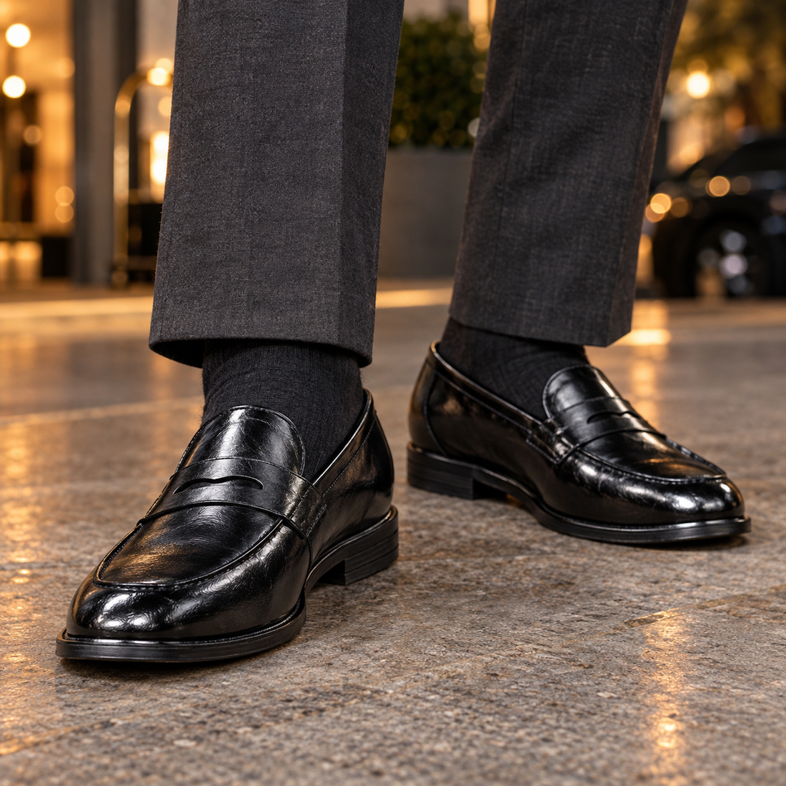 Bracciano Leather Loafers - Black