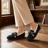 Camerino Fleece Lined Loafers - Black