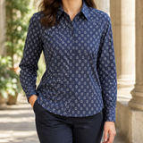 Augustine Relaxed Shirt - Dark Blue Floral