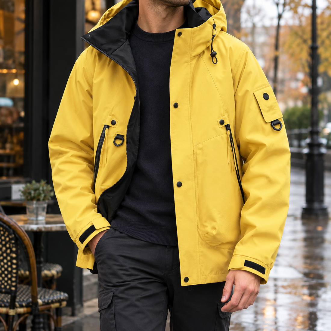 Cuthbert-Lane Hooded Jacket - Yellow