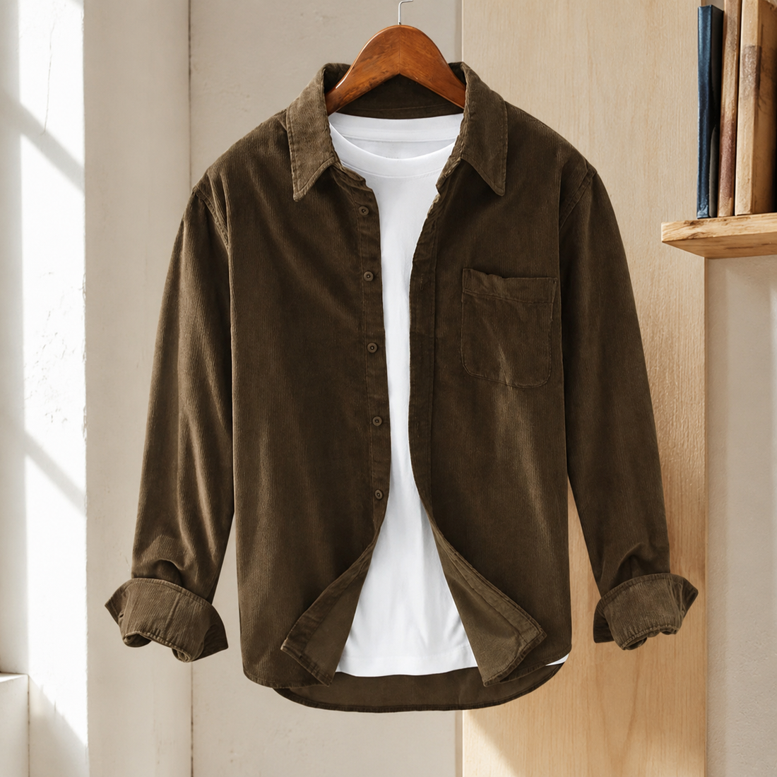 Quentin Corduroy Shirt - Brown