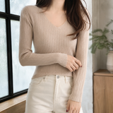 Mercedes V-Neck Top - Khaki