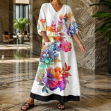 Romy-Marie Floral Maxi Dress - White Floral