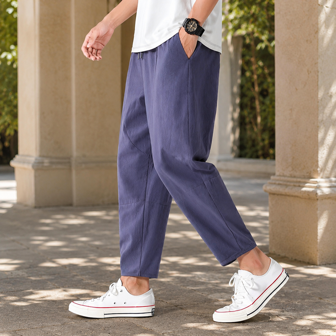 Rhys Relaxed Pants - Indigo