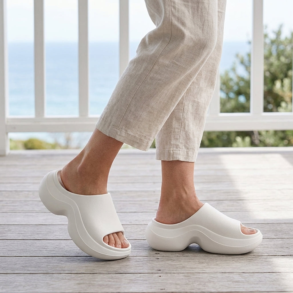 Florence Platform Slides - Cream White