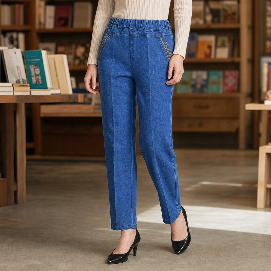 Candela-Kate Straight Leg Pants - Light Blue