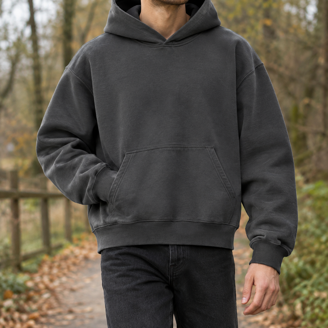 Burnaby-Reid Relaxed Hoodie - Dark Gray