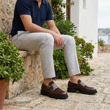 Valente Double Monk Shoes - Chestnut Brown